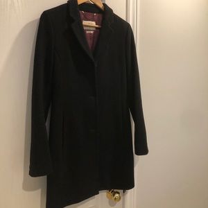 Wilfred black wool coat